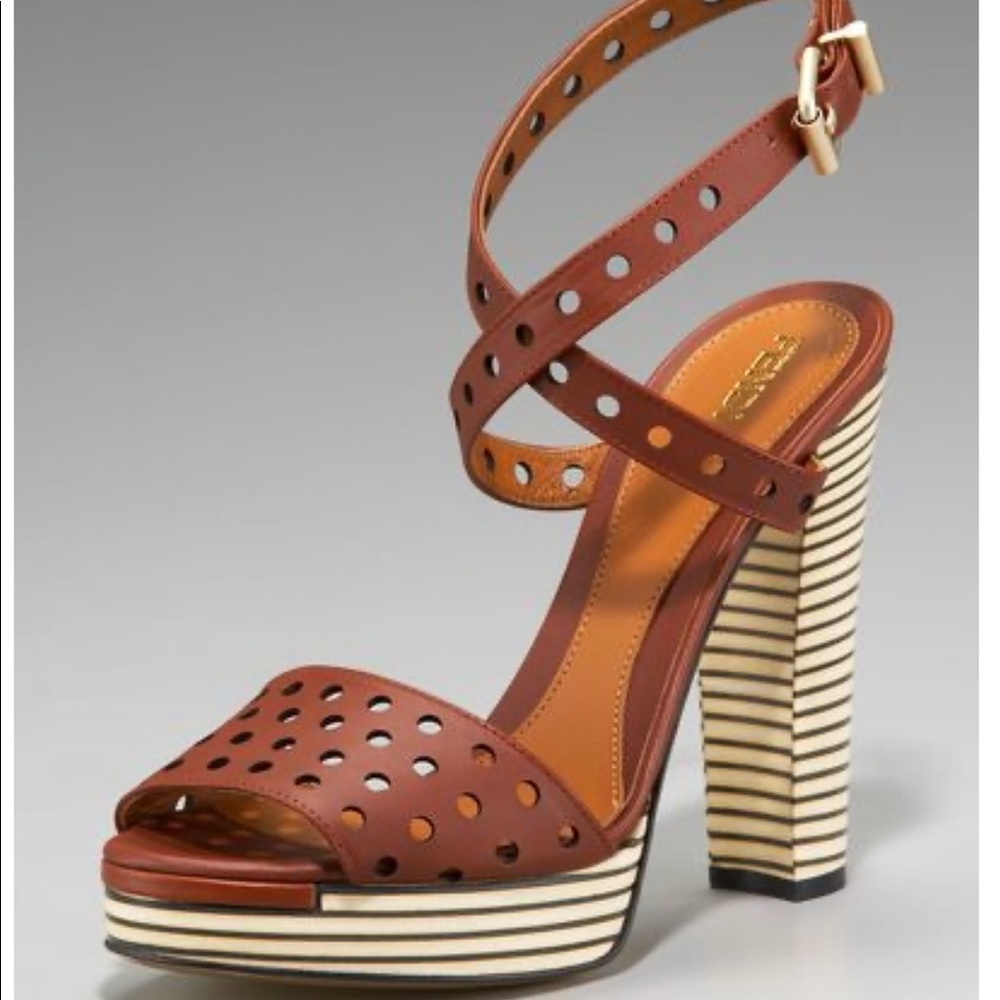 Fendi Ankle Wrap Heel